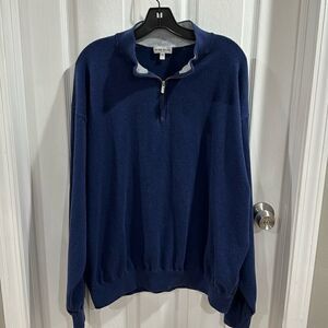 PETER MILLAR CLASSIC FIT QUARTER ZIP SWEATER.